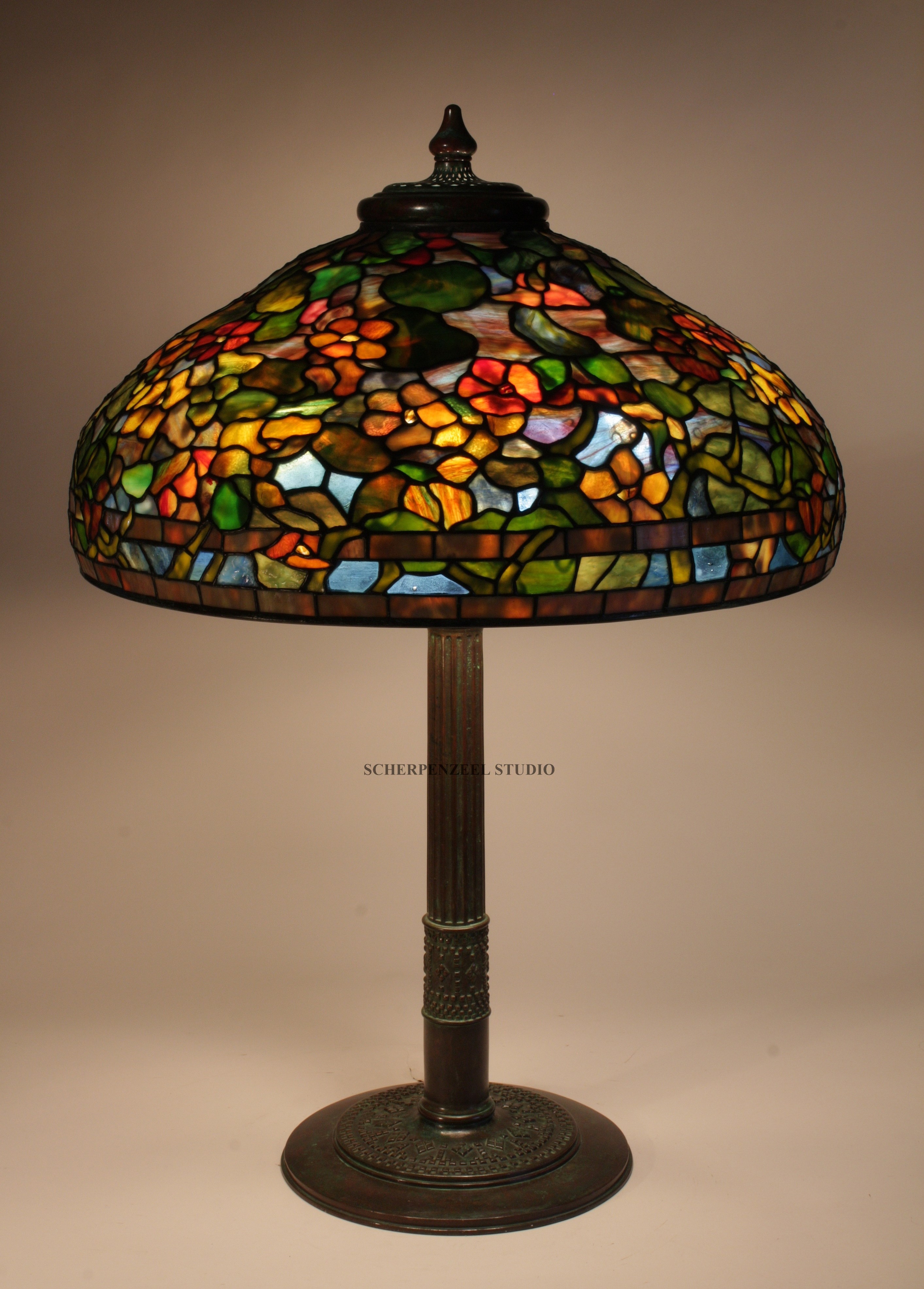 22" Nasturtium on Roman base